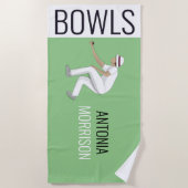 Lawn Bowls Strandtuch (Vorderseite)