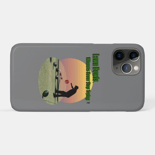 Lawn Bowls The Winners Design, iPhone Case (Rückseite (Horizontal))