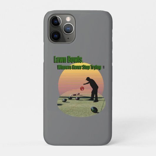 Lawn Bowls The Winners Design, iPhone Case (Rückseite)