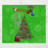 Lawn Bowls Weihnachtsbaum, Beer Bottle Label Bierflaschenetikett (Einzelnes Label)