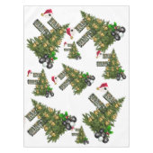 Lawn Bowls Weihnachtsbaum Design, Tischdecke (Vorderseite)