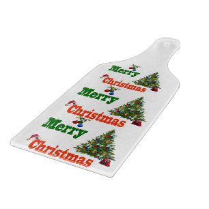 Lawn Bowls Weihnachtsstil, Glass Cheé Schneidebrett