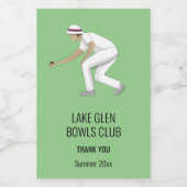 Lawn Bowls Weinetikett (Einzelnes Label)