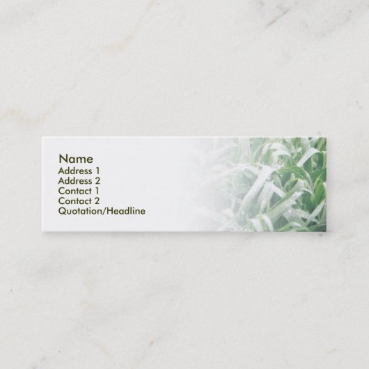 Lawn Business Card Mini Visitenkarte (Vorderseite)