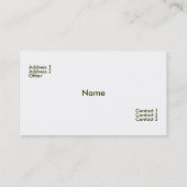 Lawn Business Card Visitenkarte (Rückseite)