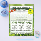 Lawn Care 8.5 x 11 Coupon Werbeaktion Business Fly Flyer (Einzeln)