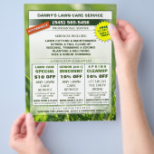 Lawn Care 8.5 x 11 Coupon Werbeaktion Business Fly Flyer (Hand)