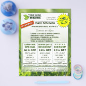 Lawn Care 8.5 x 11 Flyer ADD LOGO Custom Coupons (Einzeln)
