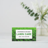 Lawn Care Business Card - Grüner Rasen Visitenkarte (Stehend Vorderseite)