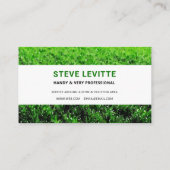 Lawn Care Business Card - Grüner Rasen Visitenkarte (Rückseite)
