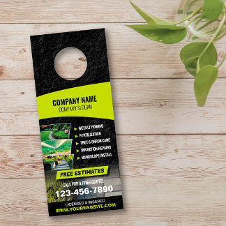 Lawn Care Door Hanger Landscaping Door Hanger Türanhänger