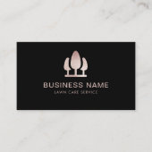 Lawn Care Elegante Rose Gold Glitzer Business Card Visitenkarte (Vorderseite)