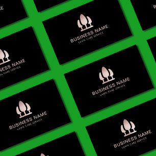 Lawn Care Elegante Rose Gold Glitzer Business Card Visitenkarte