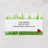 Lawn Care Landscaper Beruflich Visitenkarte (Rückseite)