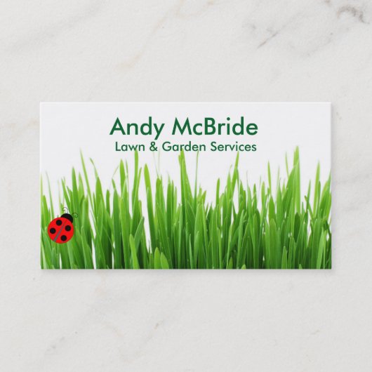 Lawn Care Landscaper Beruflich Visitenkarte (Vorderseite)