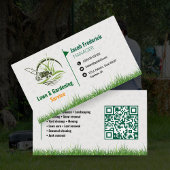Lawn Care & Landscaping Business Card – Green & Wh Visitenkarte