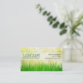Lawn Care Landscaping Gardener Business Card Visitenkarte (Stehend Vorderseite)