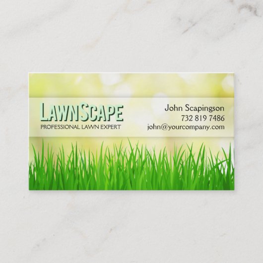 Lawn Care Landscaping Gardener Business Card Visitenkarte (Vorderseite)