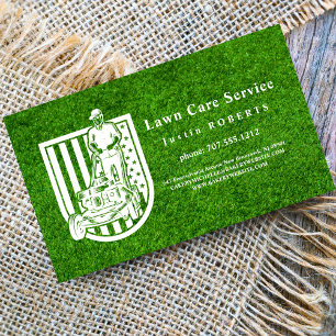 Lawn Care Landscaping Grass Service - Amerikanisch Visitenkarte