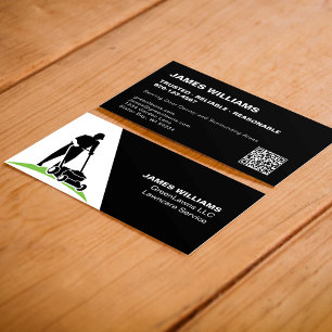 Lawn Care Landscaping QR Code Business Card Visitenkarte