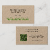 Lawn Care Landscaping QR Code Visitenkarte (Vorne/Hinten)