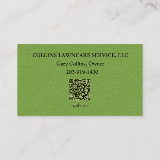 Lawn Care Landscaping Services Foto Business Card Visitenkarte (Rückseite)
