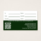 Lawn Care Maintenance Company Gift Certificate (Rückseite)