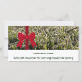 Lawn Care Maintenance Winter Gift Voucher Card (Vorderseite)