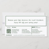 Lawn Care Maintenance Winter Gift Voucher Card (Rückseite)