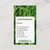 Lawn Care Service Green White Call Today Visitenkarte (Vorderseite)