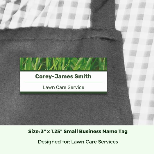 Lawn Care Service Image White Green Namensschild