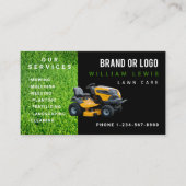 Lawn Care Service Landscaping Mowing Business Logo Visitenkarte (Vorderseite)