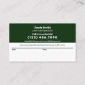 Lawn Care Service Modern Combo Thank You & Terminkarte (Rückseite)