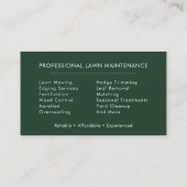 Lawn Care Service Professional Visitenkarte (Rückseite)