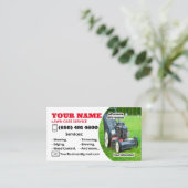 Lawn Care Services Business Card Moving Business Visitenkarte (Stehend Vorderseite)