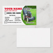 Lawn Care Services Business Card Moving Business Visitenkarte (Vorne/Hinten)