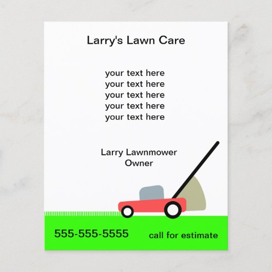 Lawn Care Services Flyer (Vorne)