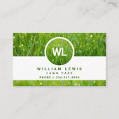 Lawn Care Simple Business-Logo Moderne Landschafte Visitenkarte (Vorderseite)