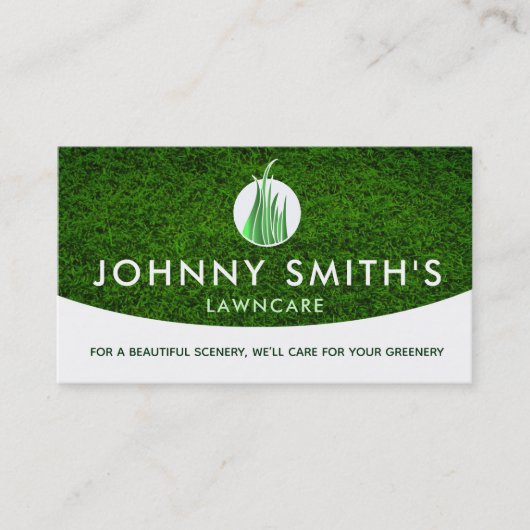 Lawn Care Slogans Business Cards Visitenkarte (Vorderseite)