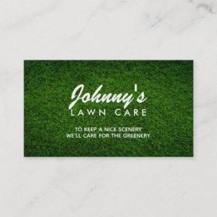 Lawn Care Slogans Business Cards Visitenkarte