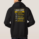 Lawn Care Specialist Stundensatz beibehalten Hoodie (Rückseite)