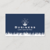 Lawn Care Sprinkler Logo Navy Blue Landscaping Visitenkarte (Vorderseite)
