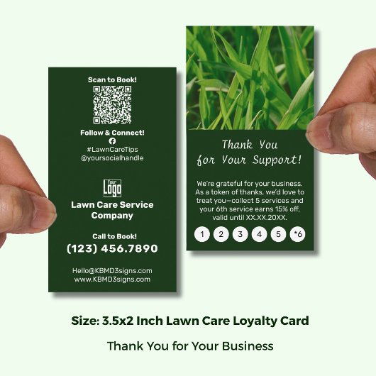 Lawn Care Thank You for Your Support! Treuekarte