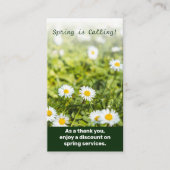 Lawn Care Thank you! on Spring Services Rabattkarte (Vorderseite)