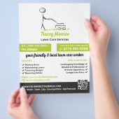 Lawn Care Worker, Lawn Care Services Flyer (Hand)