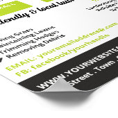 Lawn Care Worker, Lawn Care Services Poster (Ecke)
