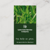 Lawn Care You Help Us Grow Appreciation Visitenkarte (Vorderseite)