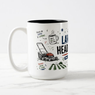 Lawn Dad Hauptquartier Lustiger Papa Kaffeebecher Zweifarbige Tasse
