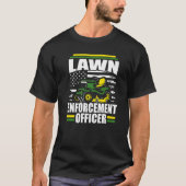 Lawn Enforcement Officer Mower American Flag Fathe T-Shirt (Vorderseite)