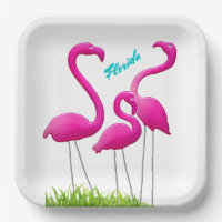 Lawn Flamingoes Florida Party Paper Teller